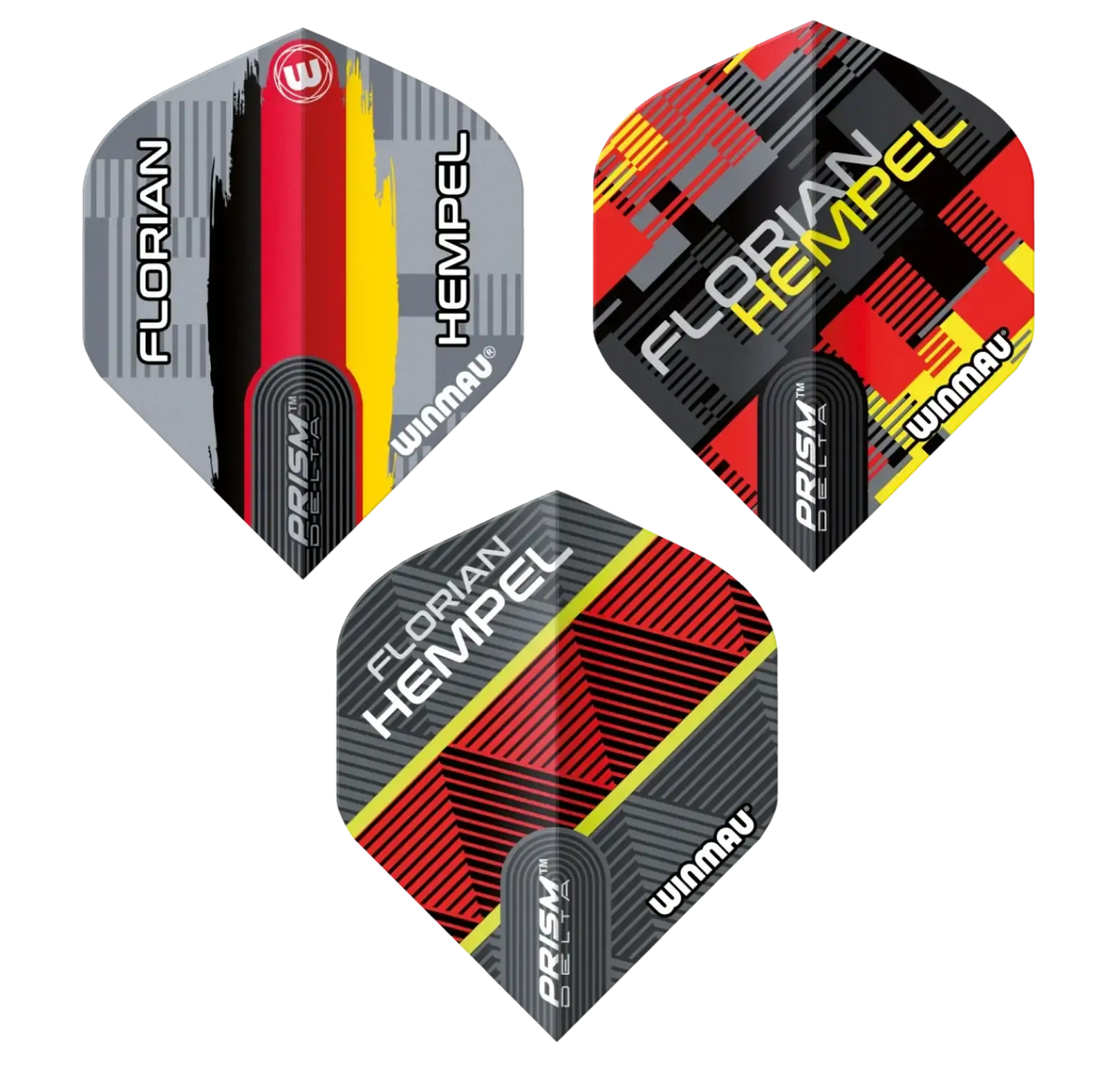 Winmau Florian Hempel Dartflights mit deutscher Flagge und Prism Delta Design