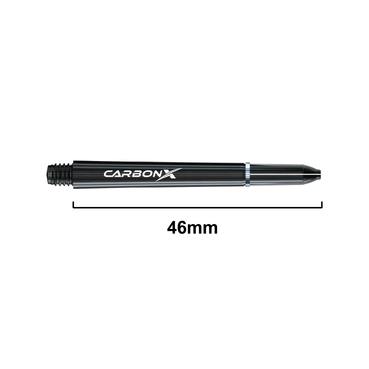 CarbonX Dartpfeil, 46mm, schwarz, für Dartsport