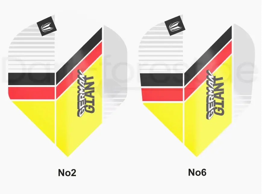 German Giant Dartflights in Deutschland-Design, Modelle No2 und No6