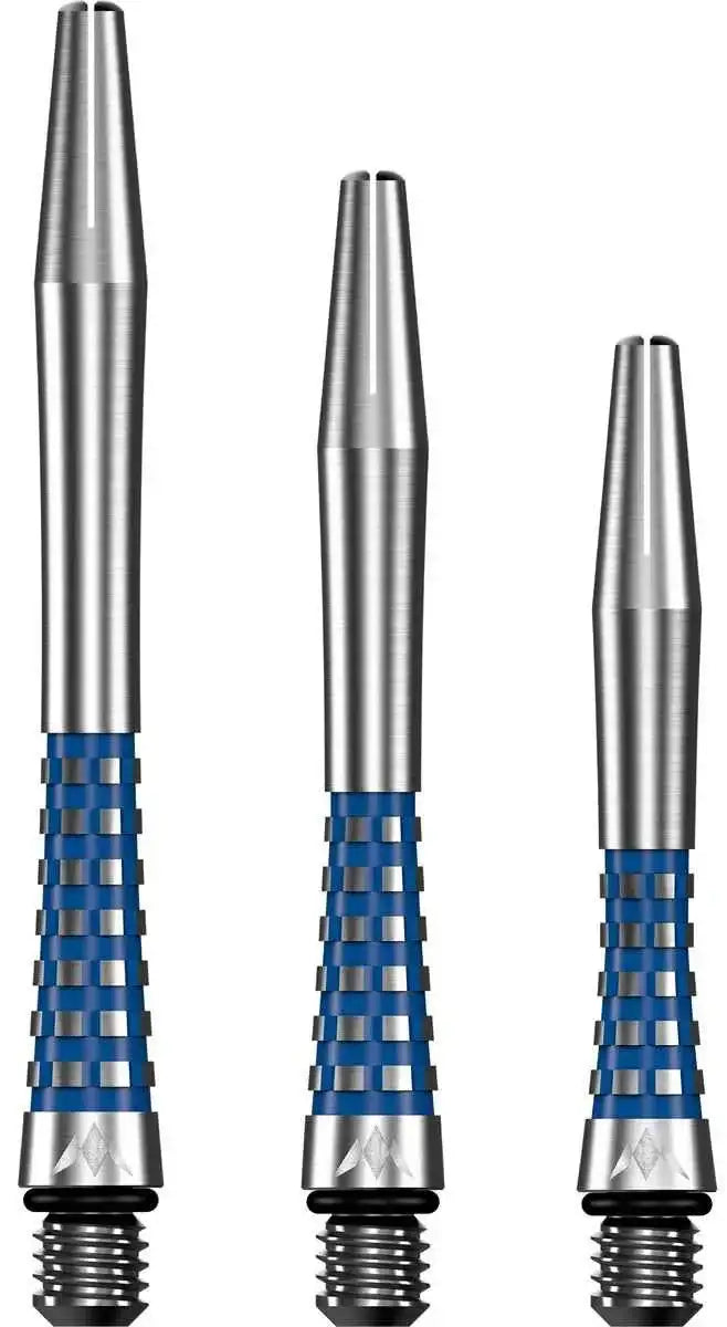 Dartpfeile mit blau-silberner Griffzone und Metallspitze – ideal für Präzisionsspiele