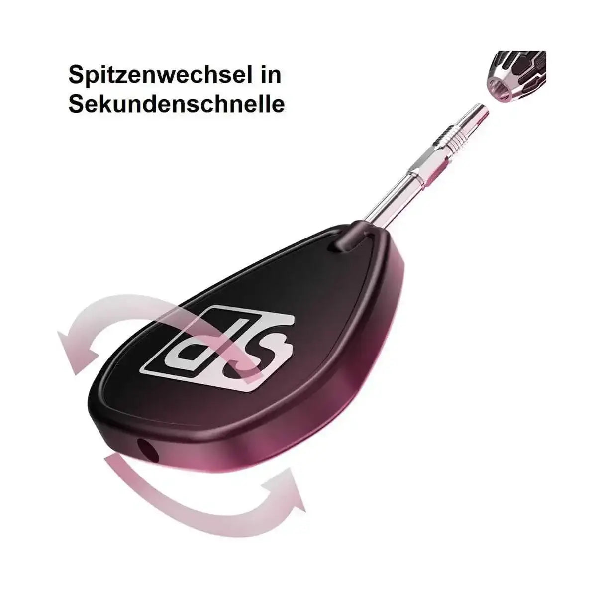Dart-Spitzenwechsler mit SDS-Logo, schneller Wechsel in Sekundenschnelle
