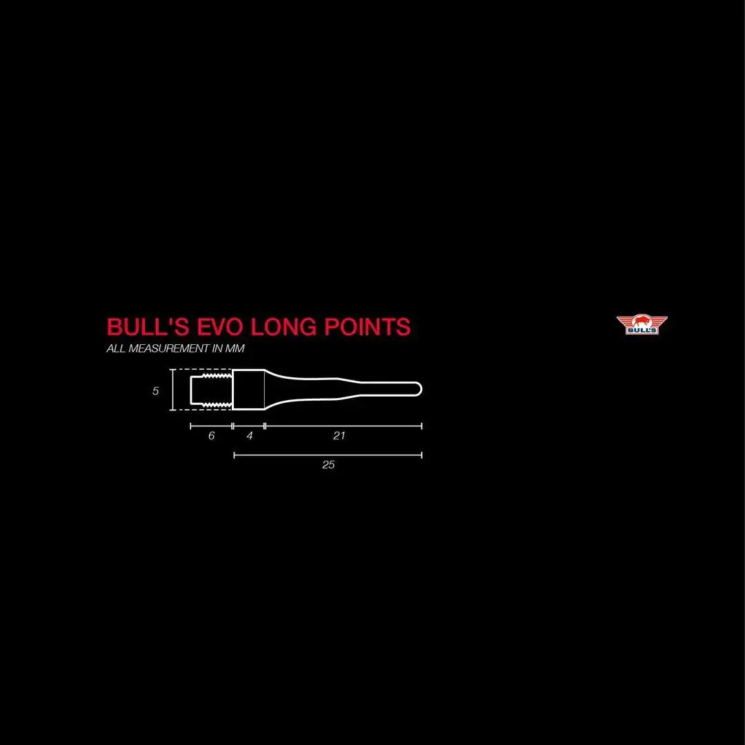 Bulls NL - EVO Long 100 Stück Softpoint - Tips - Dart forest