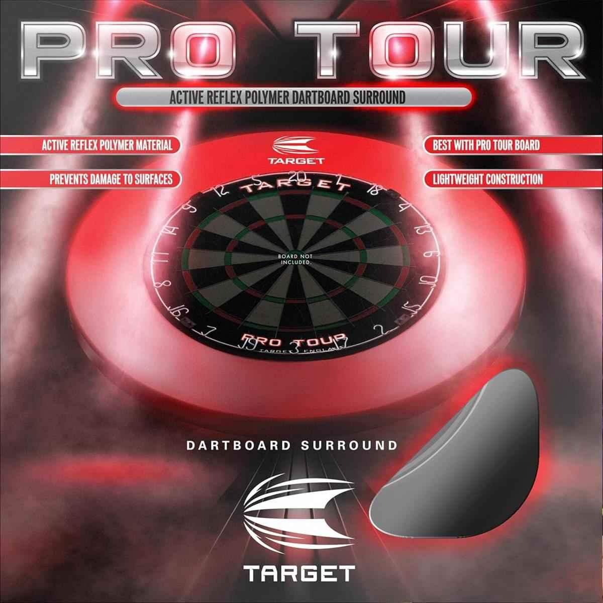 Target Pro Tour Dartboard Surround aus Active Reflex Polymer, schützt Wände, leichter Aufbau
