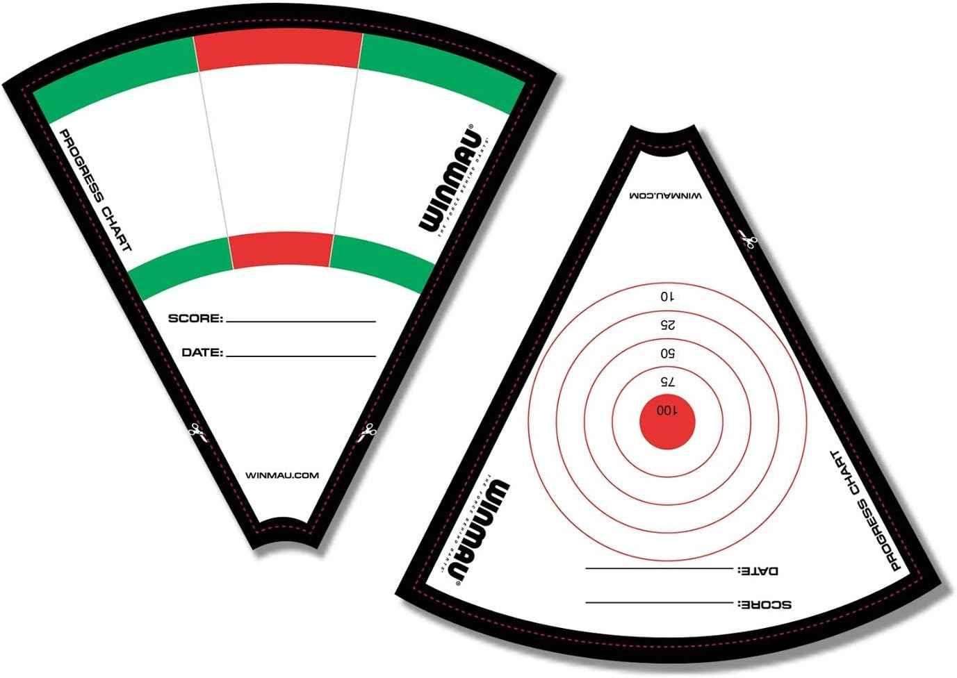 Winmau Progress Chart Dart Training Hilfsmittel mit Zielscheibe und Punkteaufzeichnung