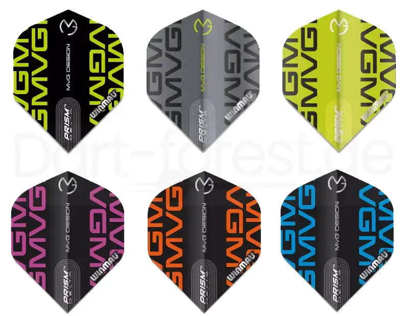 Winmau Prism MVG Dartflights in leuchtenden Farben – ideal für professionelles Dartspiel