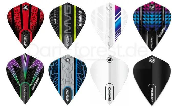 Winmau Dartflights in verschiedenen Designs und Farben für optimale Flugstabilität