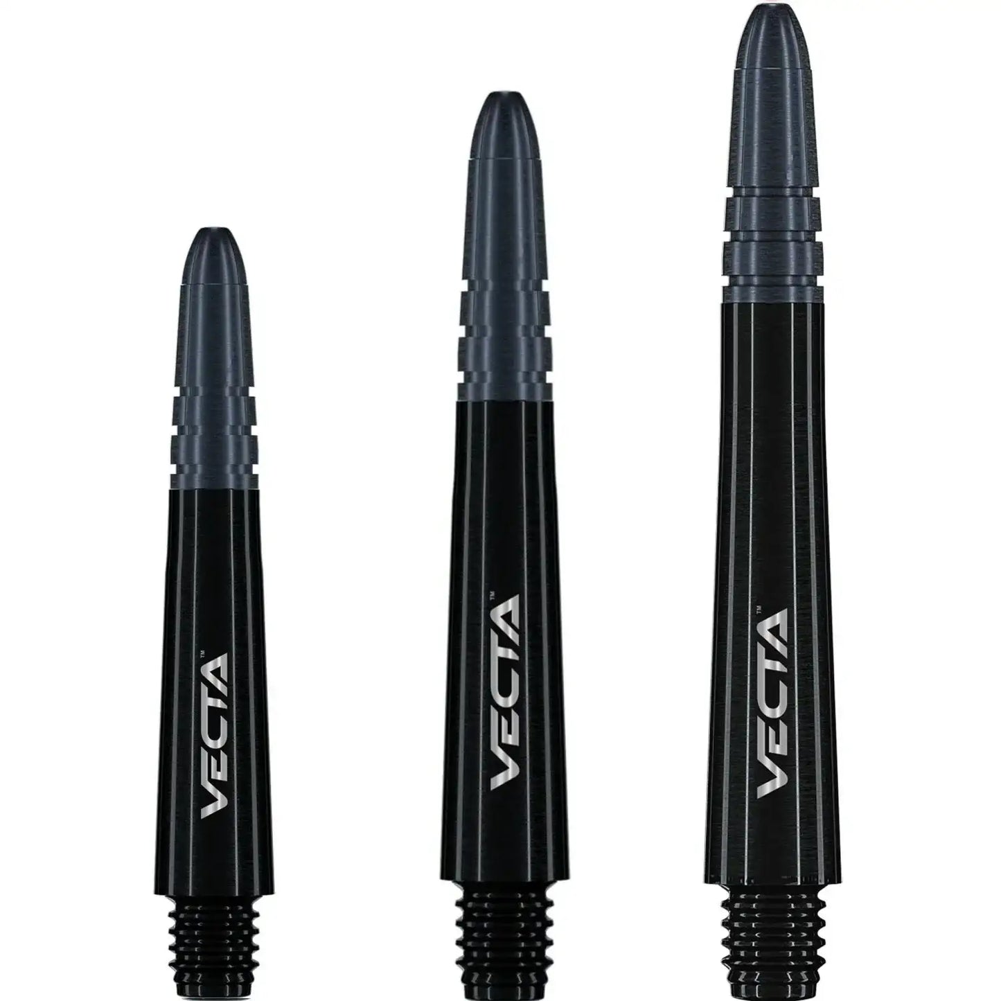 Dart Forest Vecta Dartpfeile, schwarz, verschiedene Größen, für Präzision und Grip