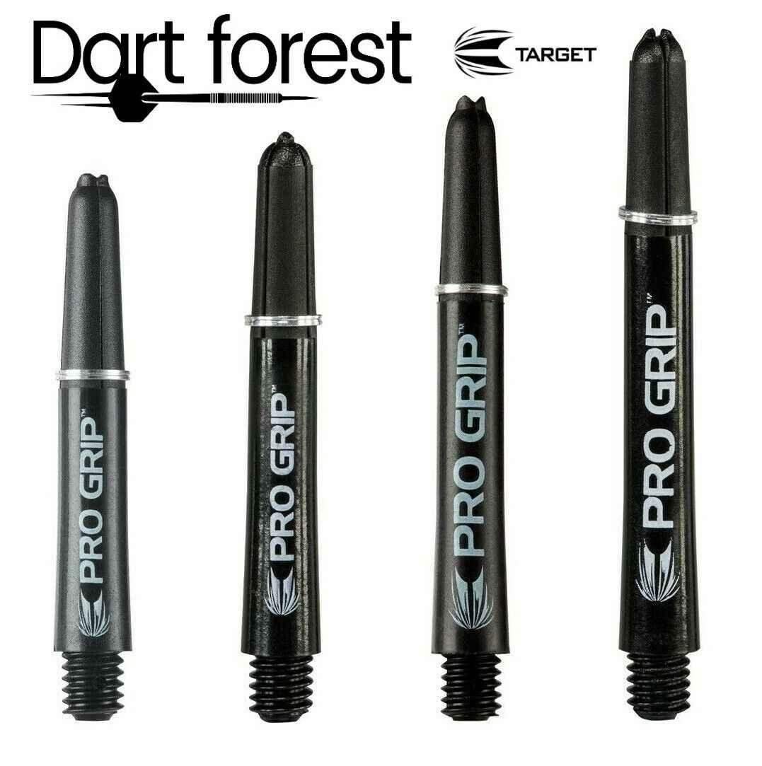 Target Pro Grip Dartshafts schwarz, 4er Set – ideal für Dartspieler mit sicheren Griff