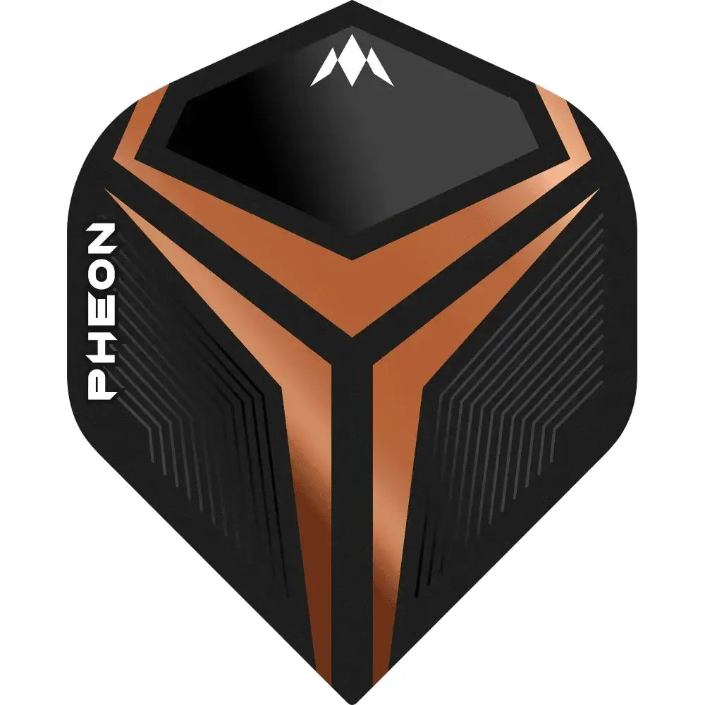 PHEON Dartflügel schwarz-orange mit geometrischem Design für präzises Werfen