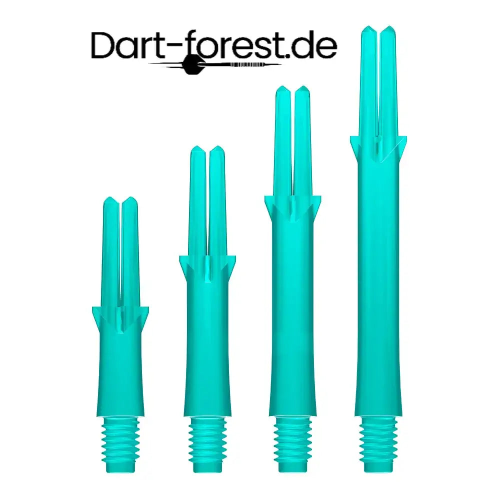 Türkisfarbene Dartflights in vier Größen, ideal für Dartsportler – Dart Forest