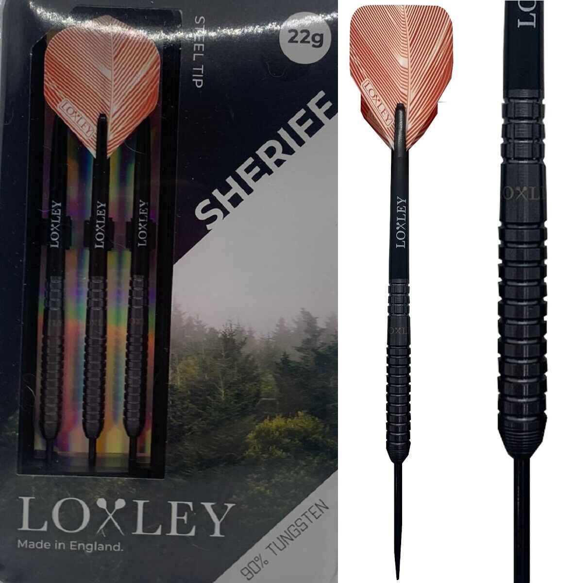 LOXLEY Sheriff Steel Darts 22g Gramm Dart 90% Tungsten NEU