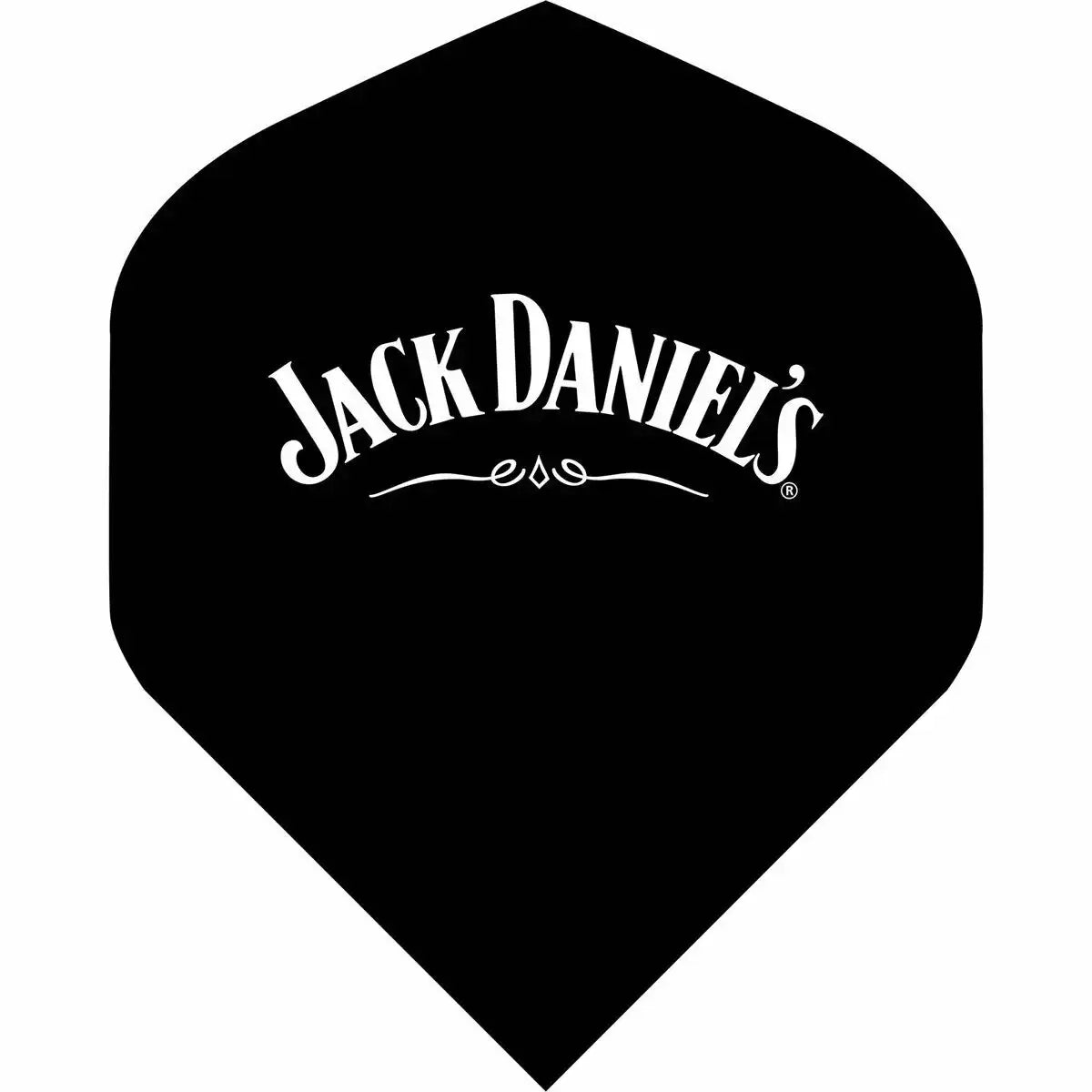 Jack Daniel's Dartflügel schwarz mit weißem Logo, Dartszubehör