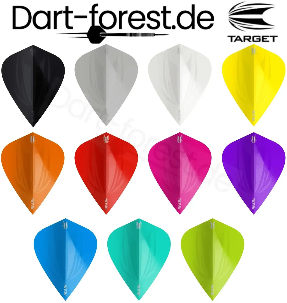 Target Pro Ultra Dartflights in verschiedenen Farben – ideal für Dart-Spieler und Wettkämpfe