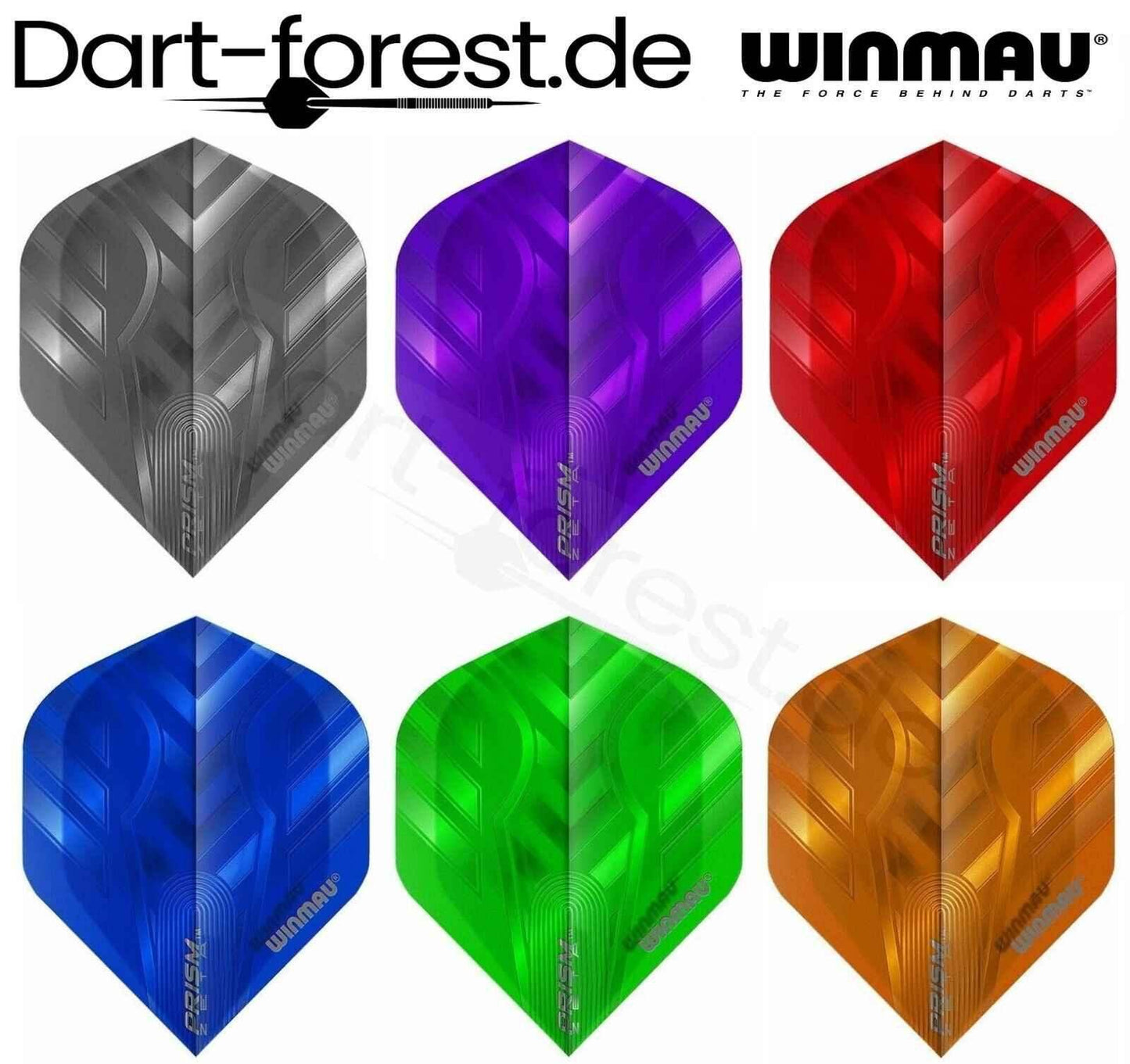 Winmau Prism 2 Dartflights in 6 Farben – ideal für Dartsportler, präzise Flugleistung