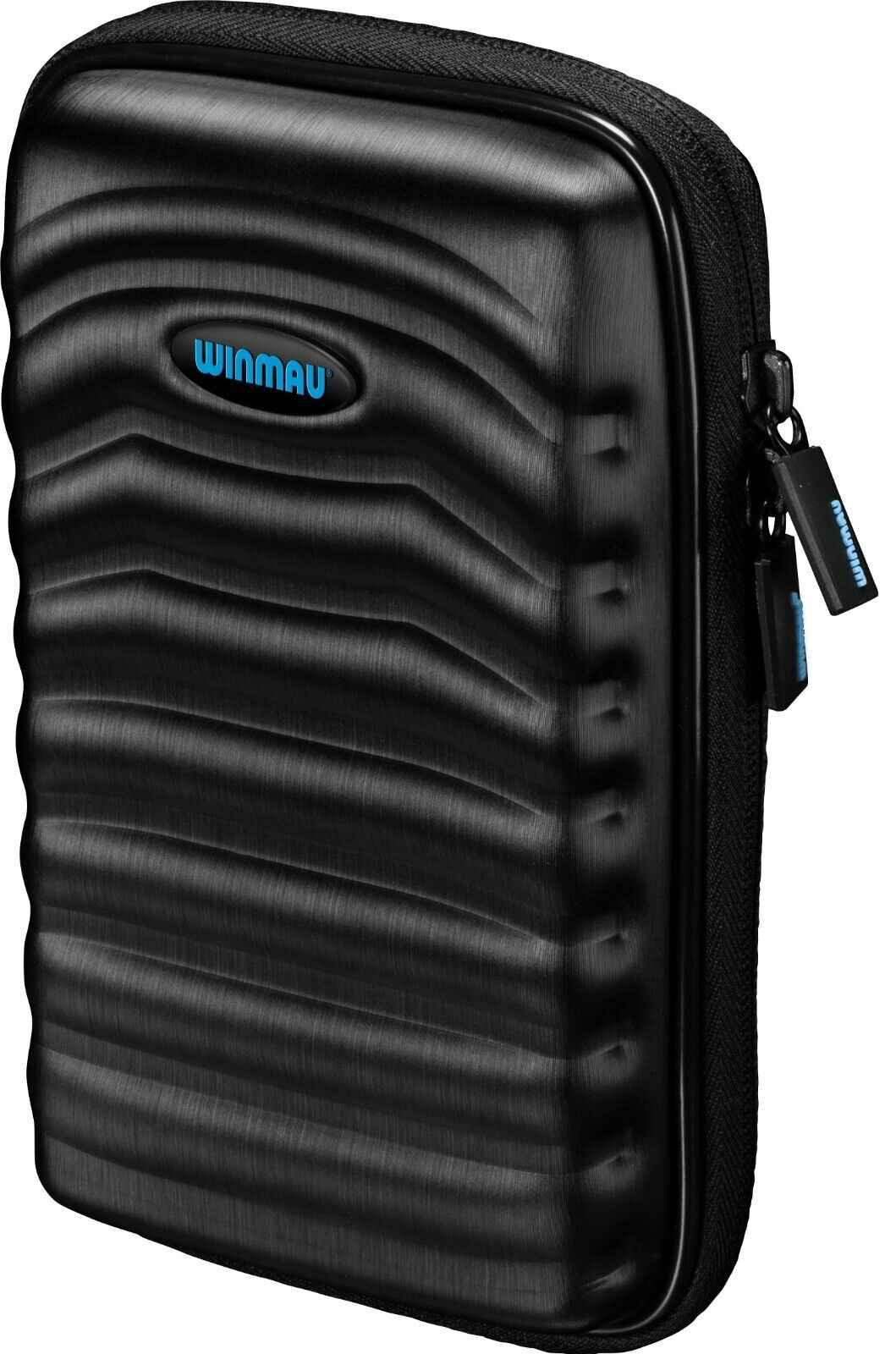 Winmau Darttasche schwarz mit blauem Logo, robustes Design für Darts und Zubehör