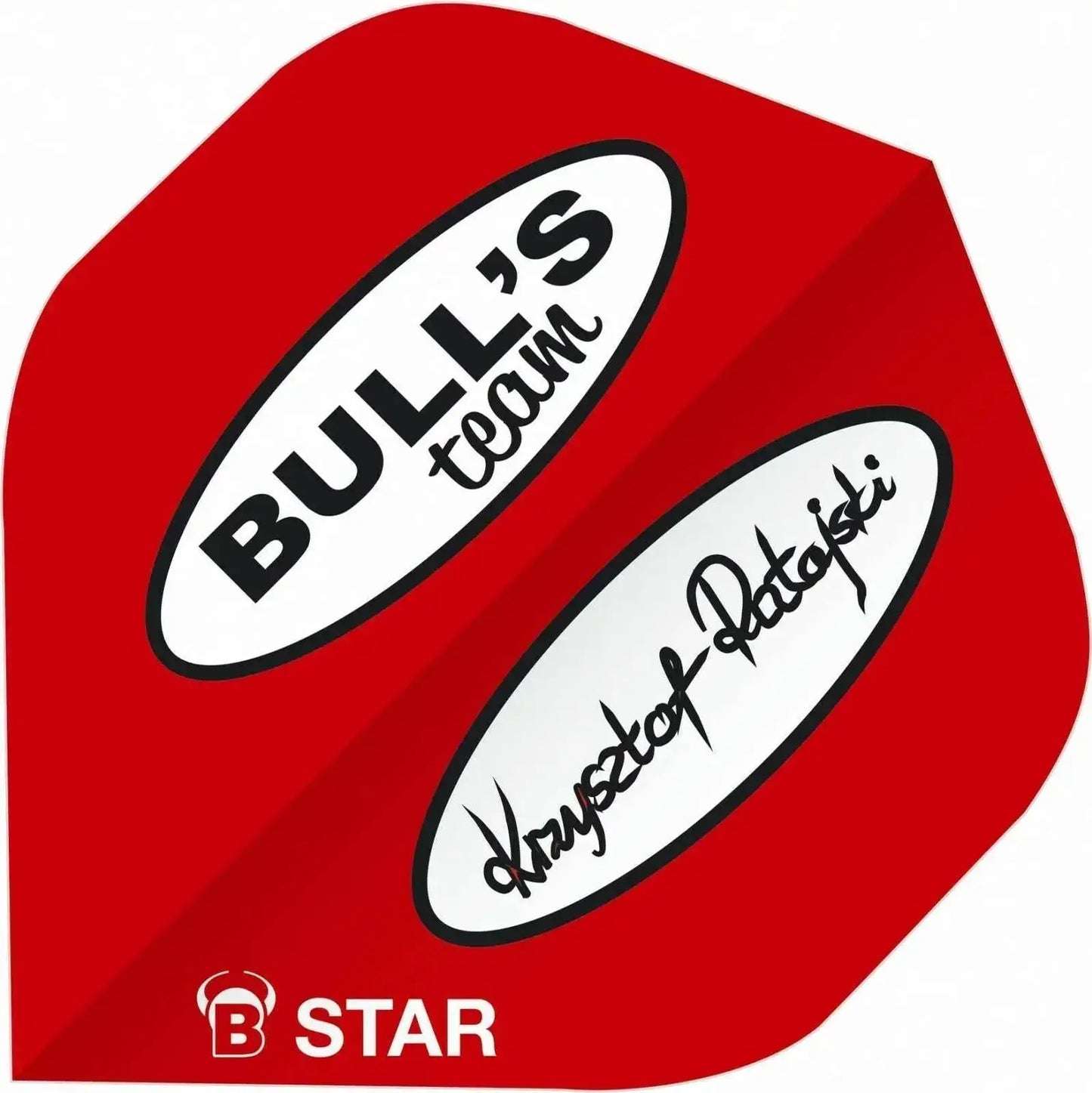 BULL'S Team Krzysztof Ratajski Dartflights, rot mit B-STAR Logo