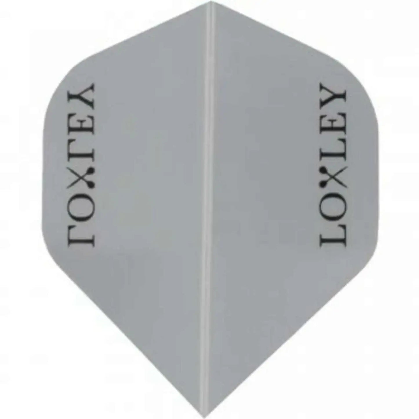 Loxley Dartflügel grau mit Markenlogo, ideal für Dartsportler und Dartzubehör