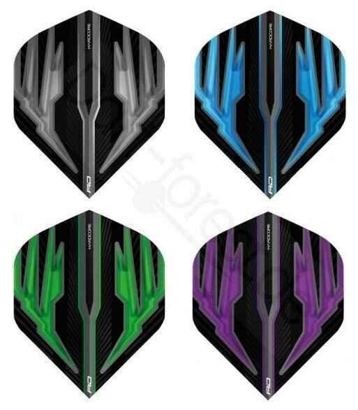 L-Style Hydcore Dartflights in Grau, Blau, Grün und Lila – aerodynamisch, robust, ideal für Profis