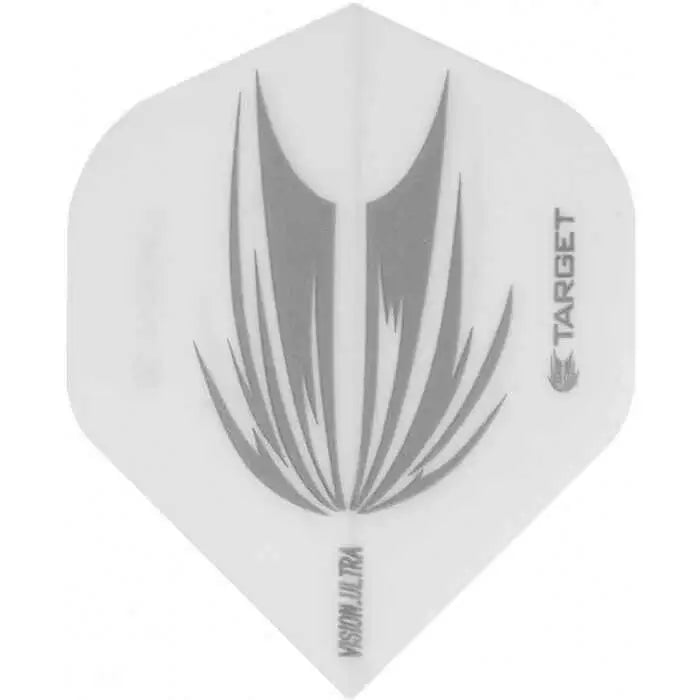 Target Vision Ultra Dartflügel, weiß mit grauem Design, ideal für Präzision und Stil im Dartspiel