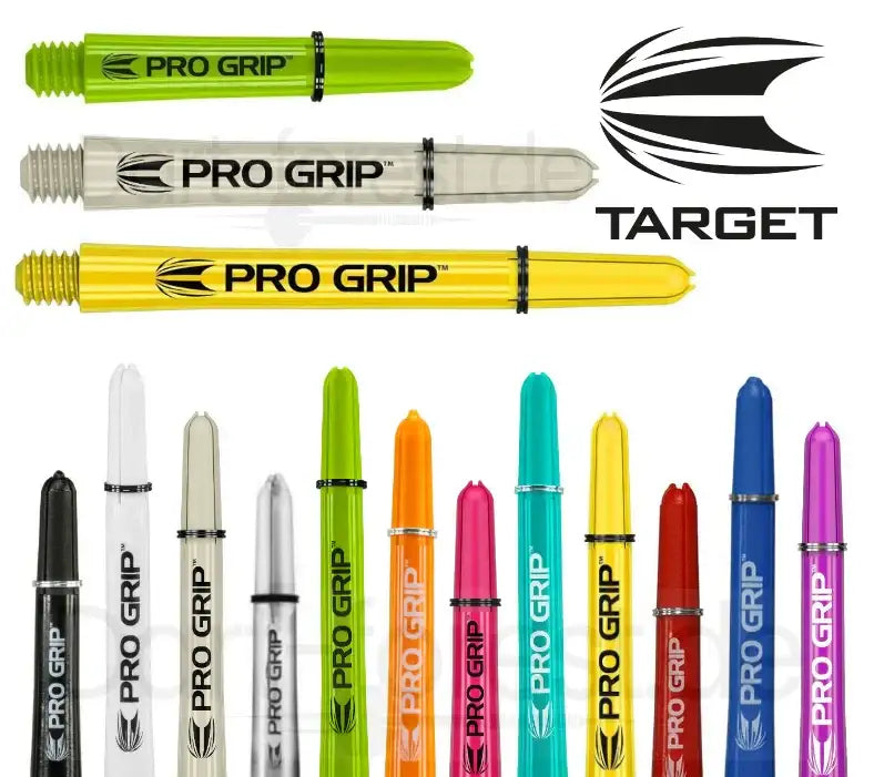 Target Pro Grip Dartshafts in bunten Farben – ideal für Dartspieler und Wettkämpfe