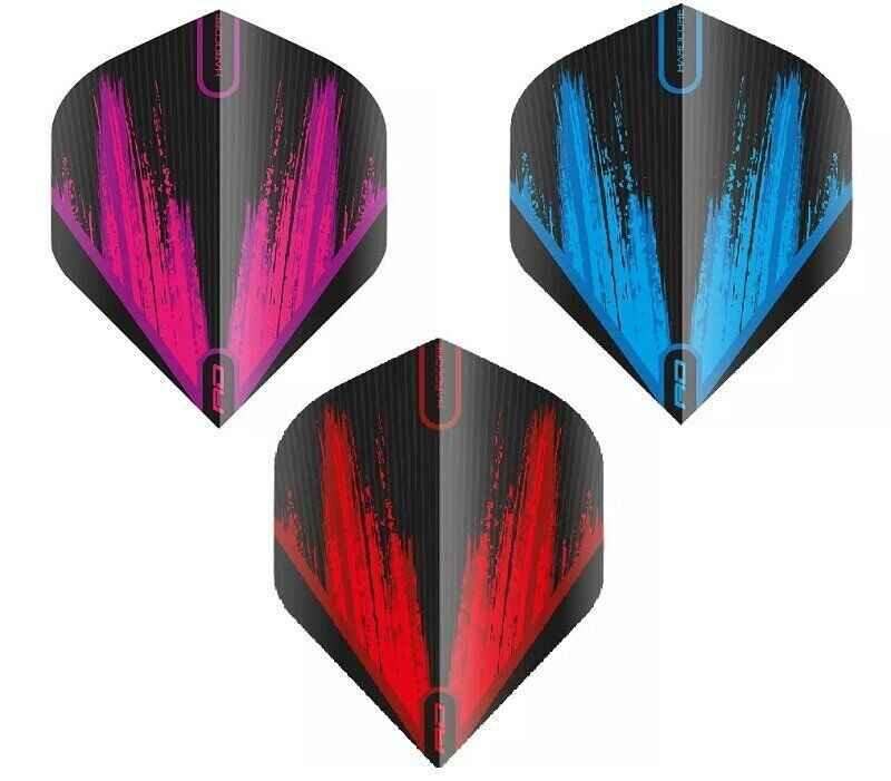 Dartflights in Pink, Blau und Rot – farbenfrohe Flights für Darts mit dynamischem Design