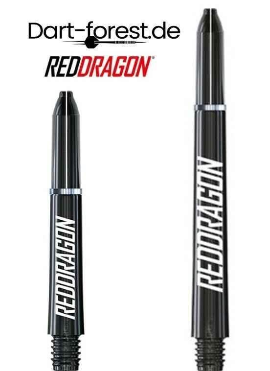 Red Dragon Dartpfeile – schwarze Darts mit weißem Schriftzug, ideal für Dartspieler