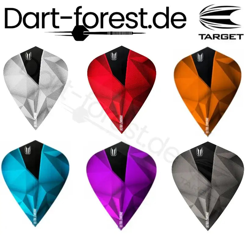 Target Ultra Chrome Dartflights in 6 Farben – ideal für Dartsportler, präzise Flugkontrolle