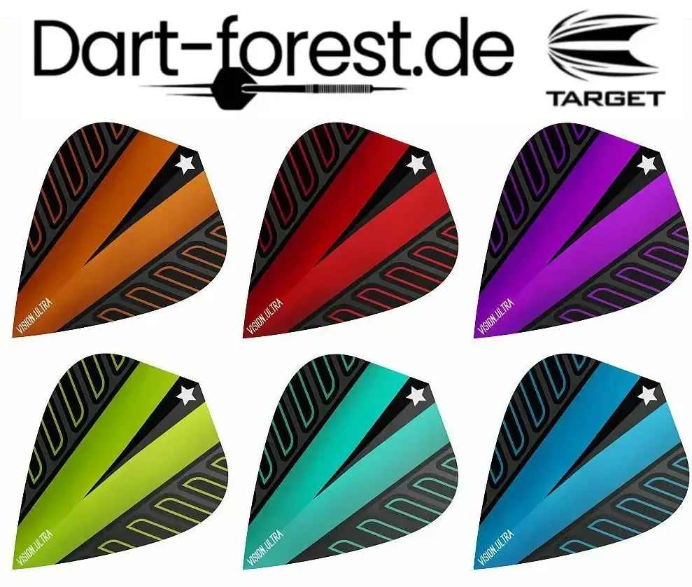 Target Vision Ultra Dartflights in 6 Farben – ideal für Dart-Spieler, präzise und stabil