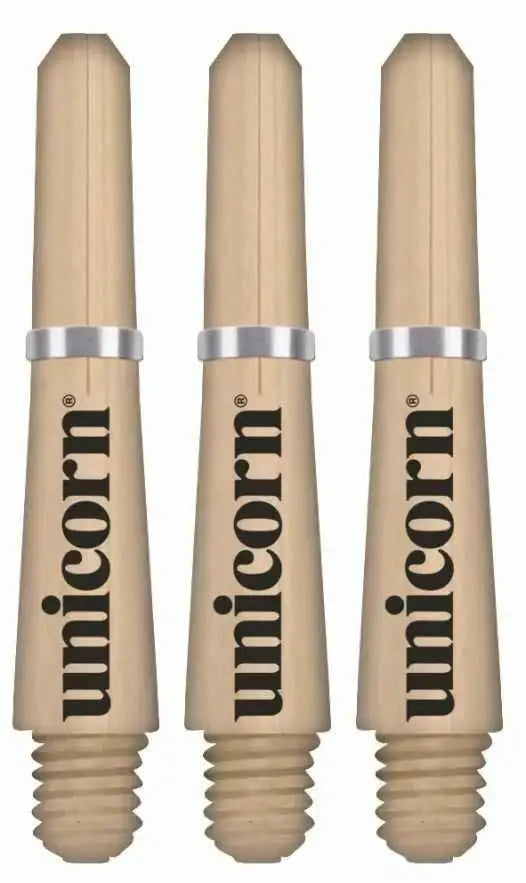 Unicorn Dartflights beige mit Silberring, ideal für Dartsportler und Dartzubehör