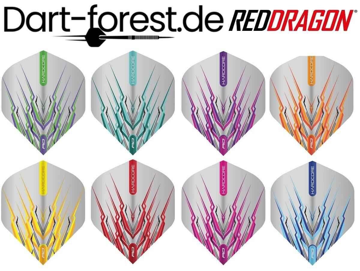 Red Dragon Hardcore Dartflights in 8 Farben – ideal für Dartspieler, präzise und stabil
