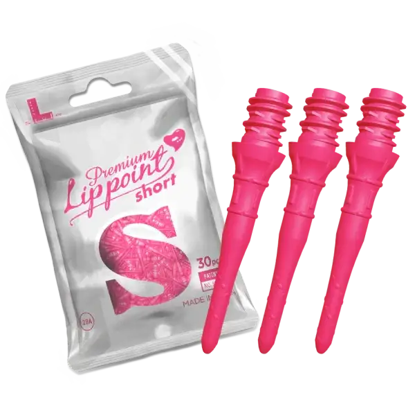 Pink Lippoint Short Dartflights, 30 Stück, für Dartscheiben, ideal für Dartspieler