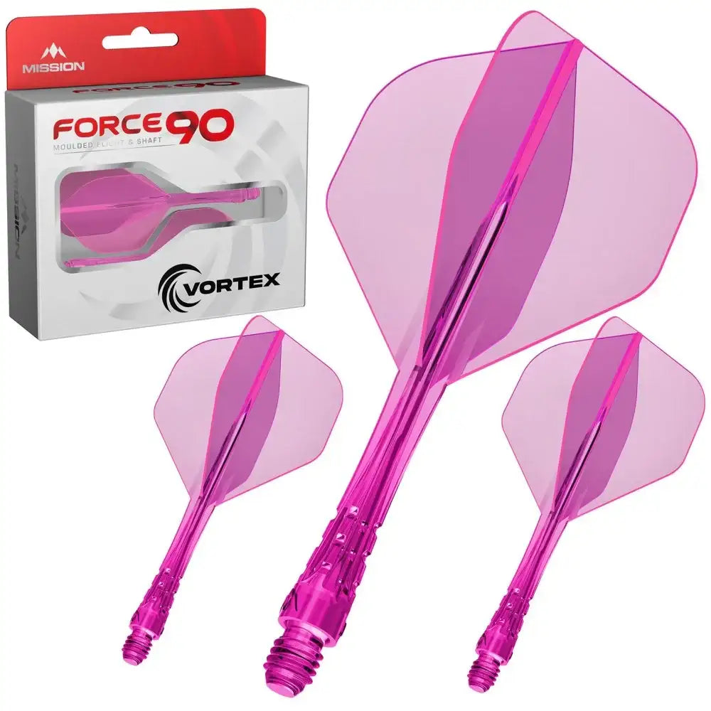 Pink Vortex Force 90 Dartflügel und -schäfte, ideal für Dartpfeile und Dartzubehör