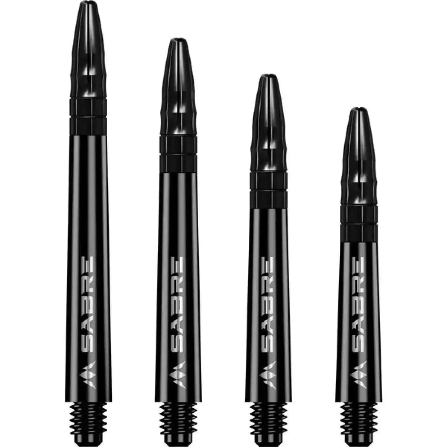 Schwarze Sabre Dart Shafts in verschiedenen Längen für Präzision und Stabilität