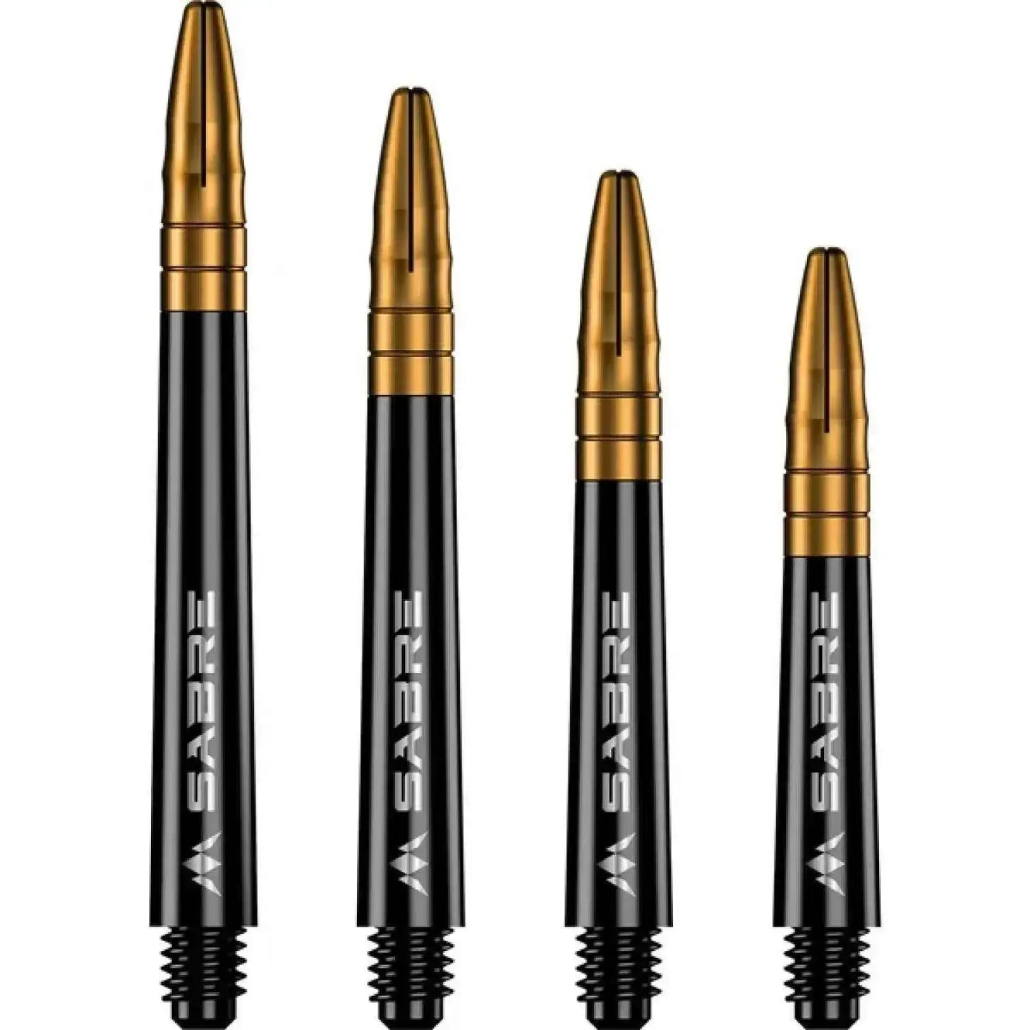 Sabre Darts mit goldener Spitze und schwarzem Griff, ideal für Dart-Spieler