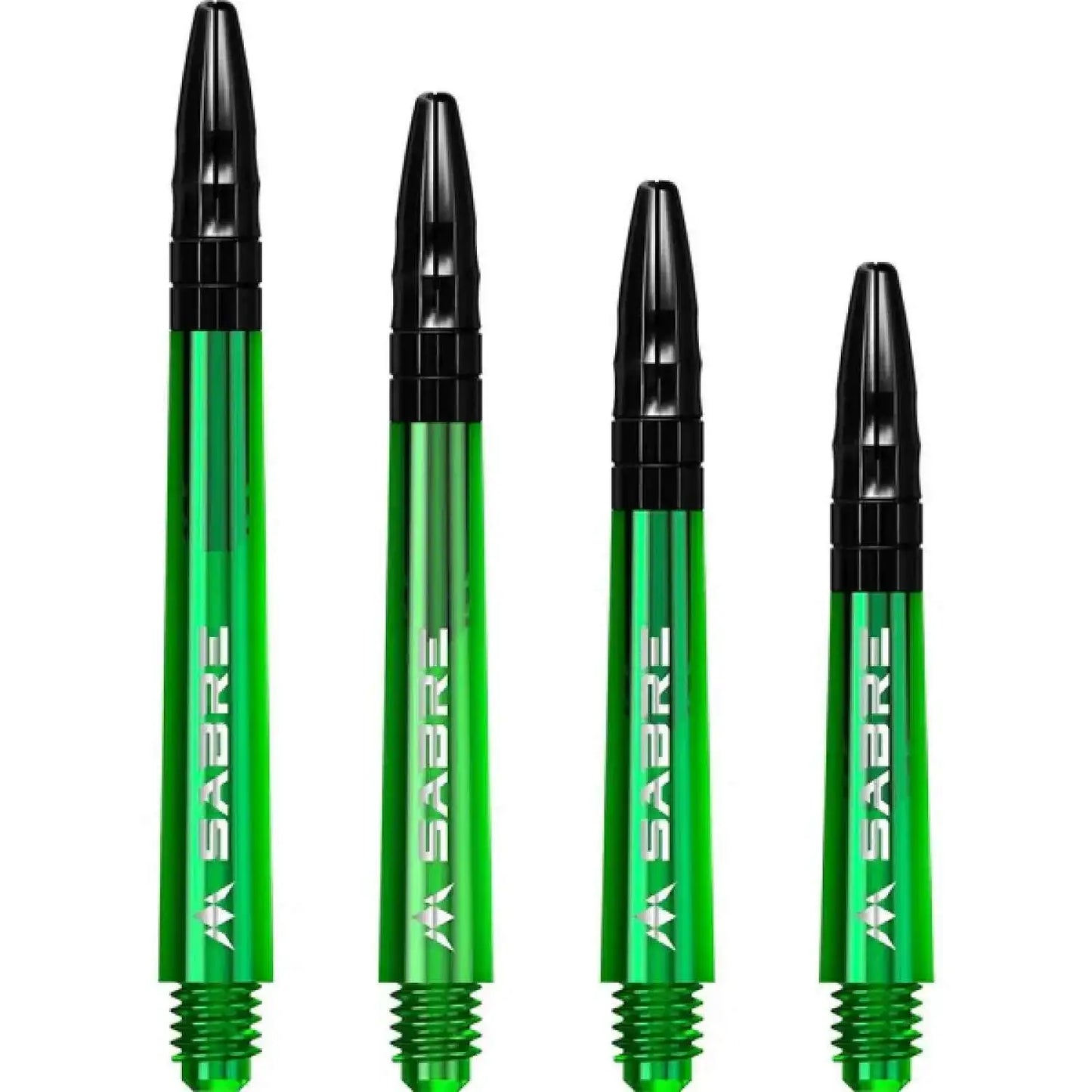 Grüne Sabre Dartshafts mit schwarzen Köpfen – ideal für Dartsportler