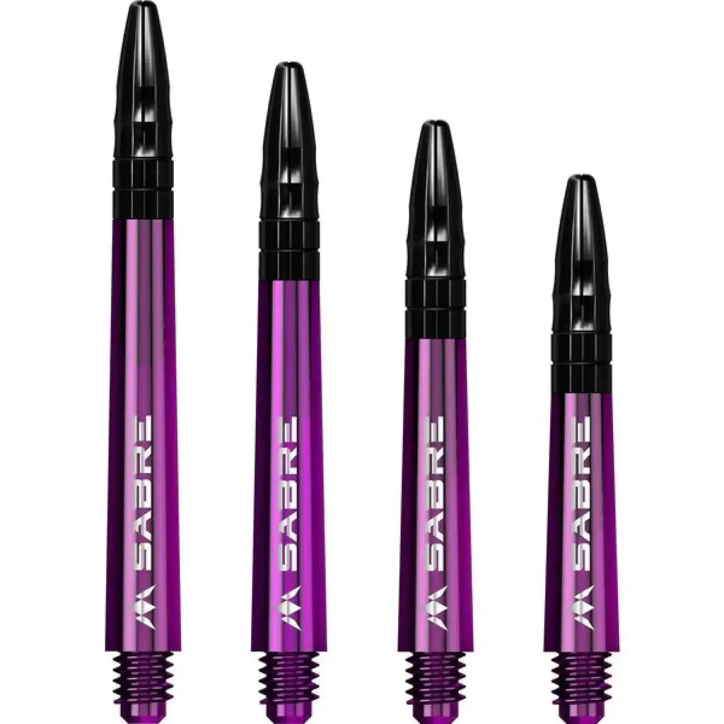 Violette Sabre Dartpfeile mit schwarzen Spitzen und Griffen, ideal für Dart-Spieler