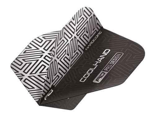 Coolhand Pro Design Dartflights mit geometrischem Muster, schwarz-weiß, für präzises Werfen