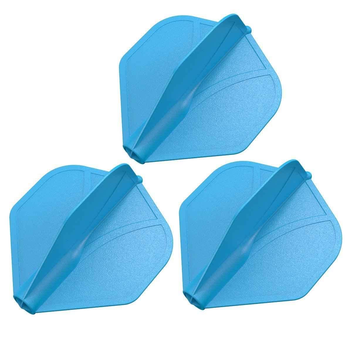 Drei blaue Dartflügel für Darts, ideal als Ersatz oder Upgrade für Dartpfeile