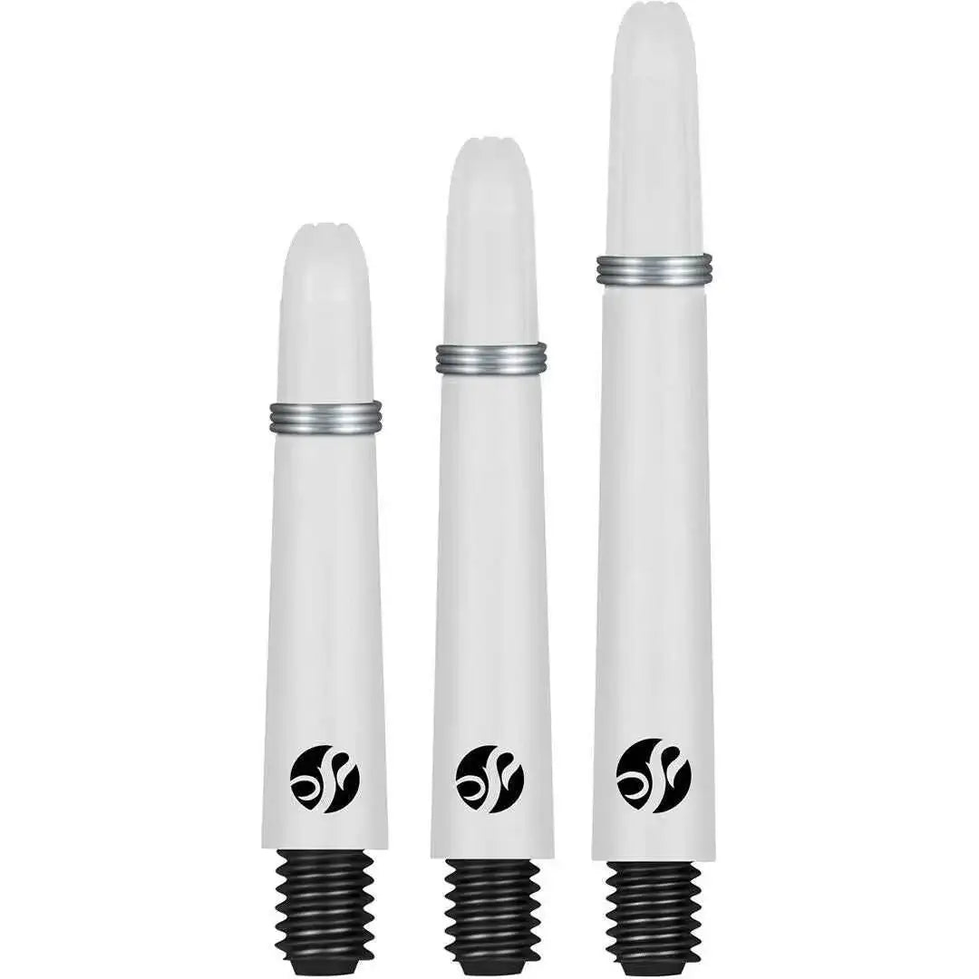 Dart-Schaftsatz weiß mit Logo, verschiedene Längen für Darts, ideal für Dart-Spieler