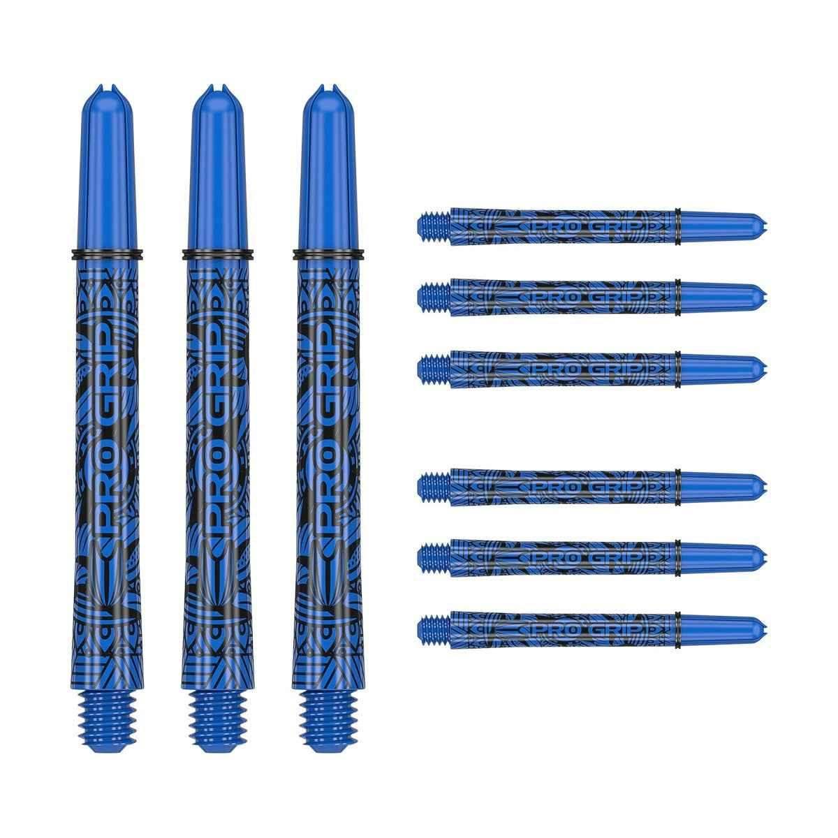 Blau-schwarze Pro Grip Dartflights mit Muster, ideal für Dartspieler und Dartszubehör