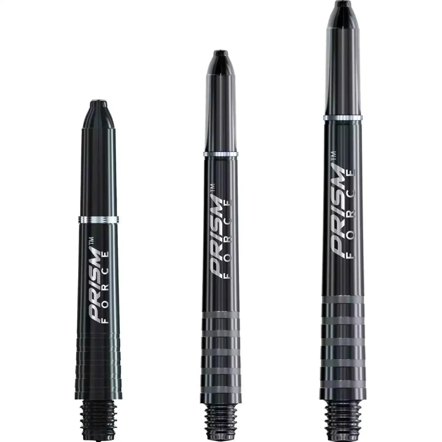 Prism Force Dartshafts in Schwarz, verschiedene Längen für Darts, ideal für Dartspieler