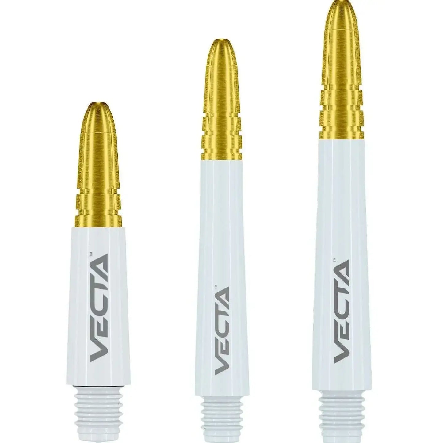 Vecta Dartpfeile mit goldener Spitze und weißem Schaft – hochwertiges Dartszubehör