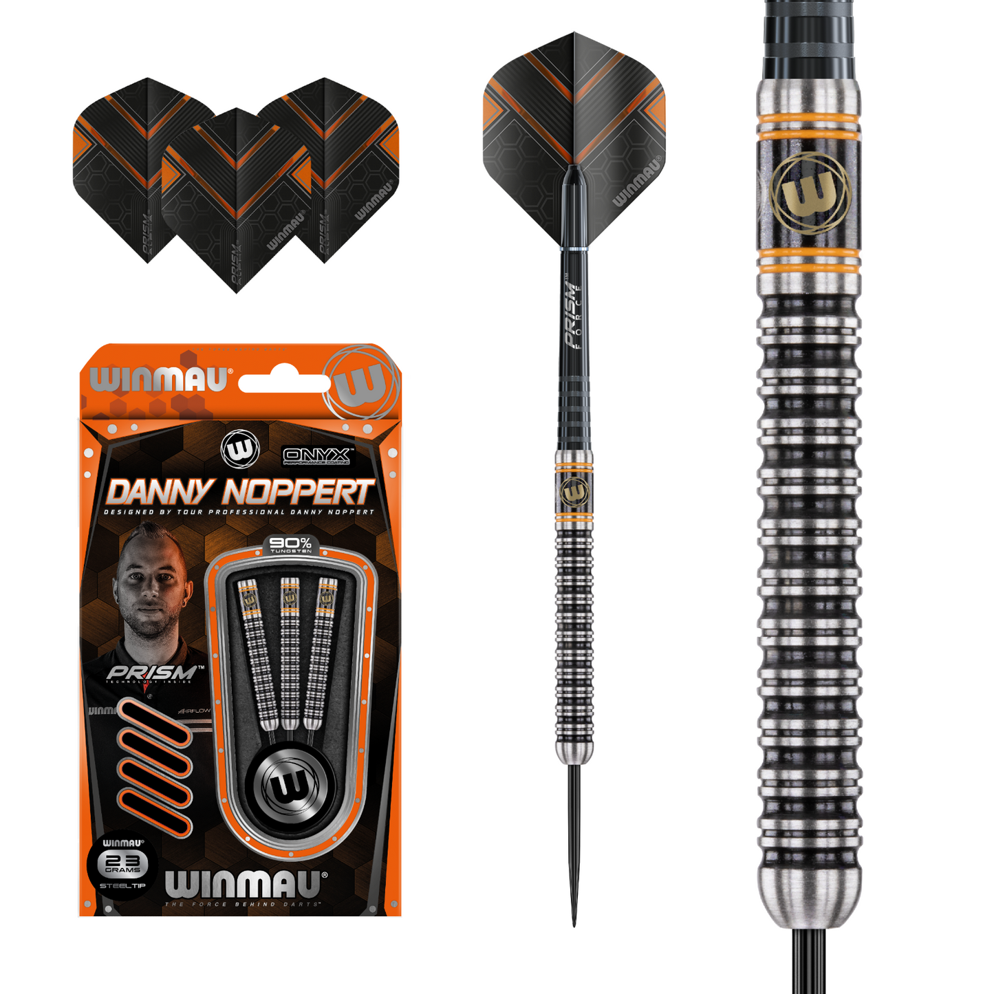 Winmau Darts Danny Noppert 23g Steeldarts 90% Tungsten Dartpfeile Dart Steel Tip