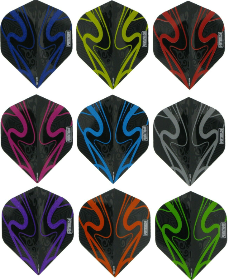 Pentathlon - 6x TDP Lux Dart Flights  6 Stück Dartflights verschiedene Farben