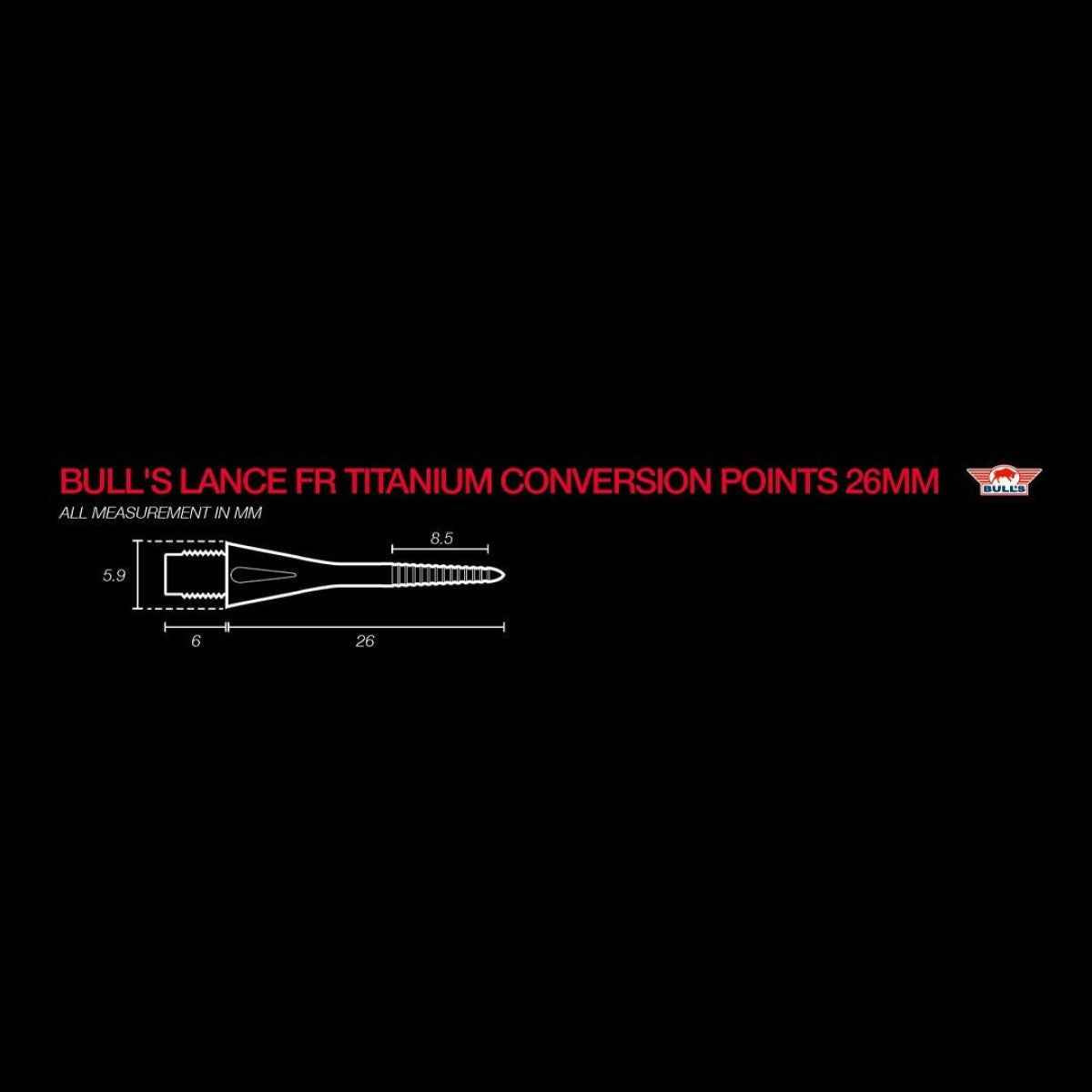Bull's NL - Lance FR Titanium Conversion Spitzen - Point