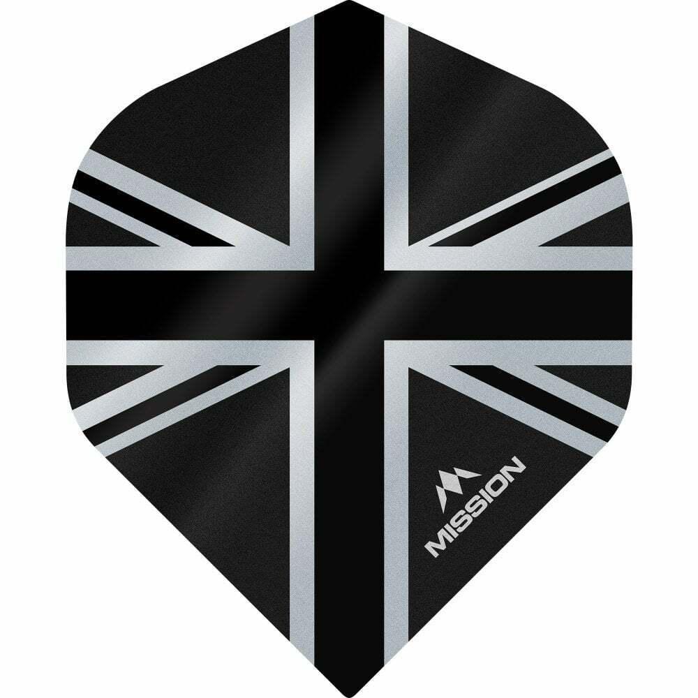 Mission Flights 6x Alliance Union Jack Black Dart Flight Standard No2 Darts 2er Set (6x Flights) 2er Set (6x Flights) - Dart forest
