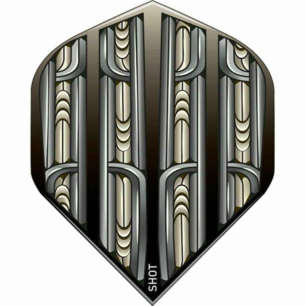 Shot Flights 6x Warrior Rutene Black Standard 100 Mikron Dart Flight Darts 2er Set (6x Flights) 2er Set (6x Flights)