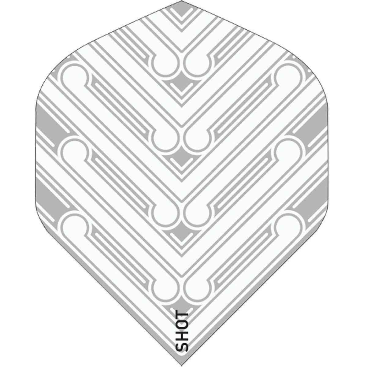 Shot Flights 6x Manu White Standard 100 Mikron Dart Flight Darts Dartflight No2 2er Set (6x Flights) 2er Set (6x Flights)