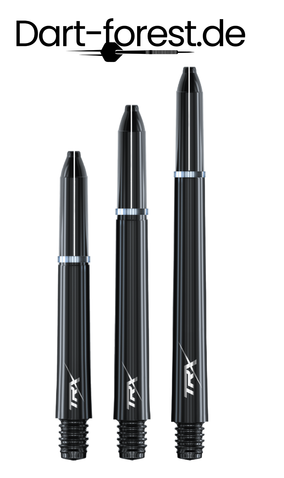 Red Dragon - TRX Black Shafts in verschiedene Größen Shaft Dart Schaft Schwarz Länge Medium = 48,0mm