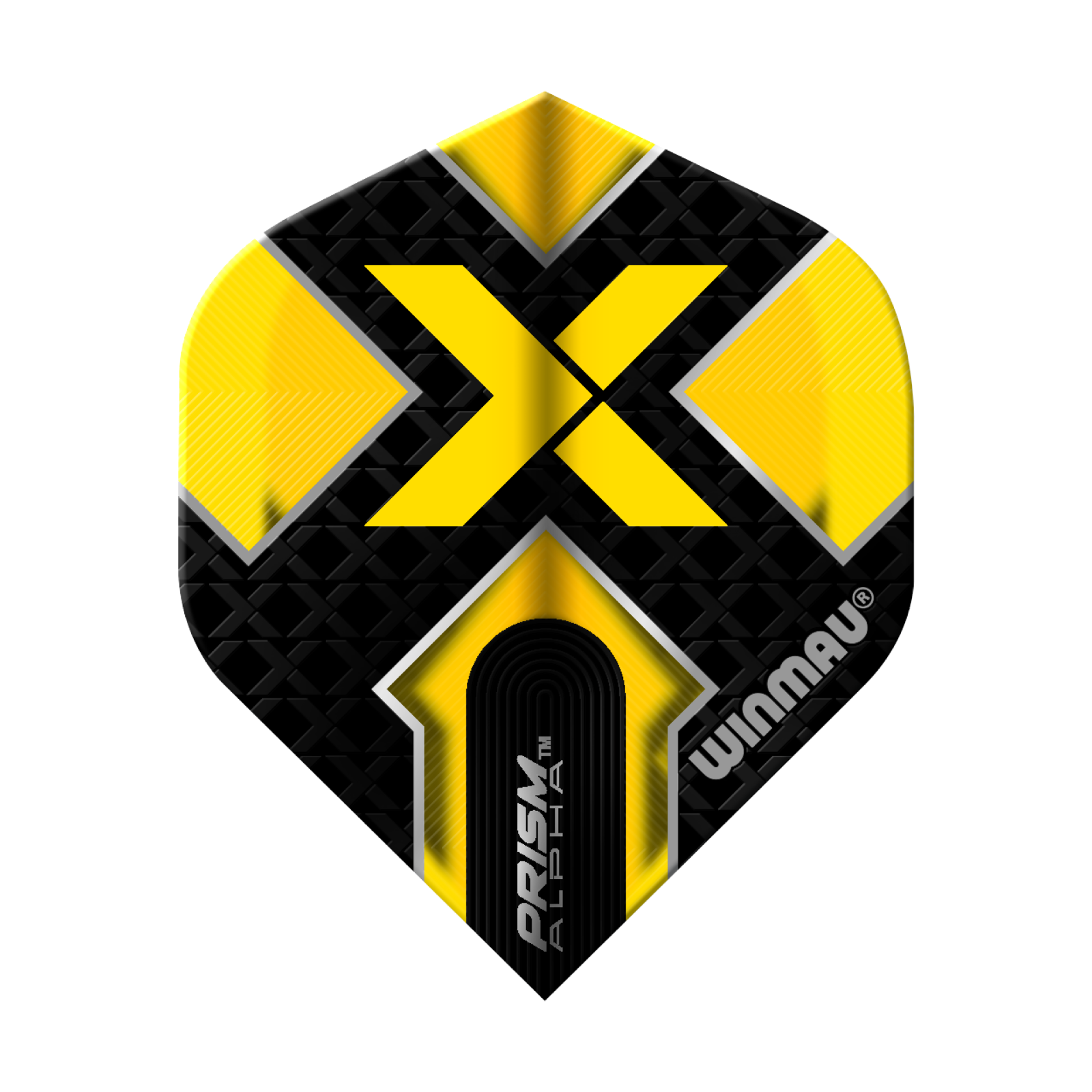 Winmau -6er- Alpha Prism Flights Yellow - Black Dart Flight Gelb Schwarz 2er Set (6x Flights) 2er Set (6x Flights) - Dart forest